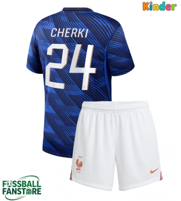 Frankreich Rayan Cherki #24 Replik Heimtrikot Kinder WM 2026 Kurzarm (+ Kurze Hosen)